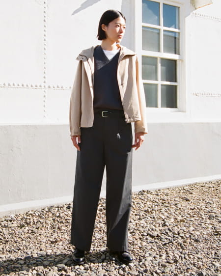女撥水加工連帽外套